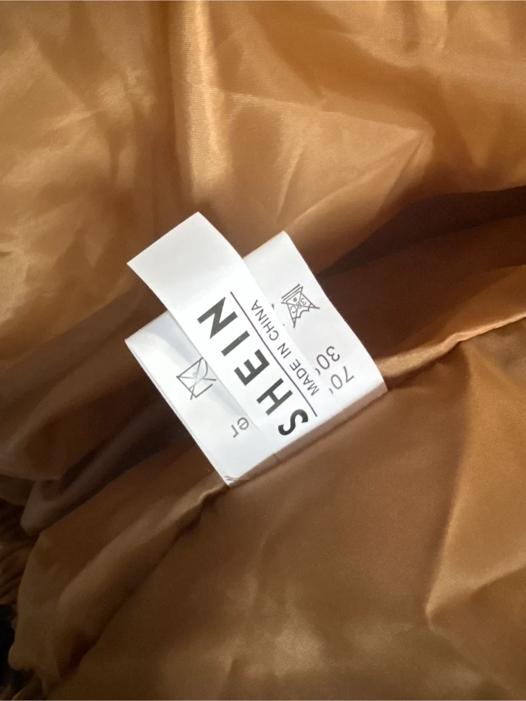 Shein Brown Puffer Jacket - Size L image indicator(3)