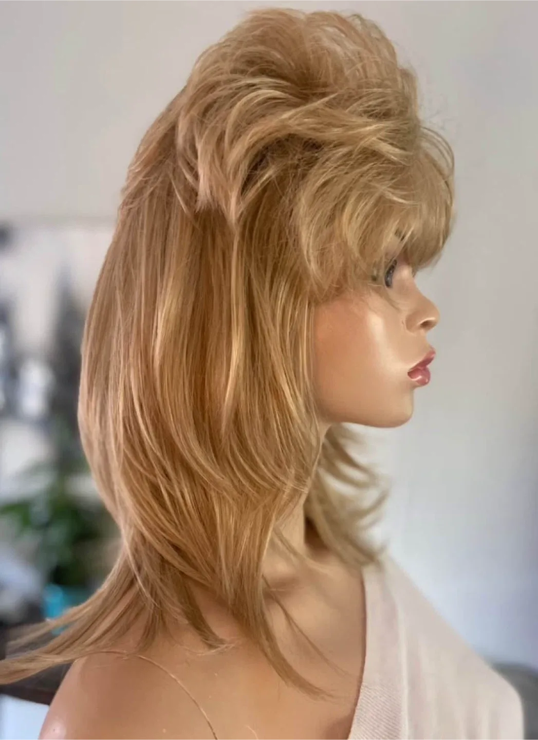 NEW: Blonde Layered Rocker Mullet Wig image indicator(4)