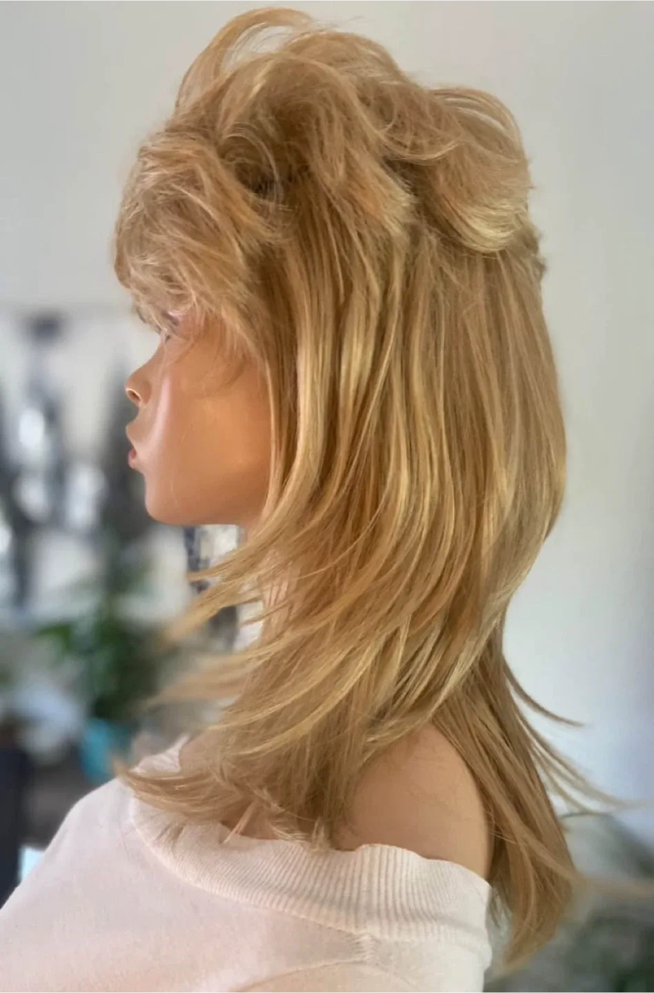 NEW: Blonde Layered Rocker Mullet Wig image indicator(6)