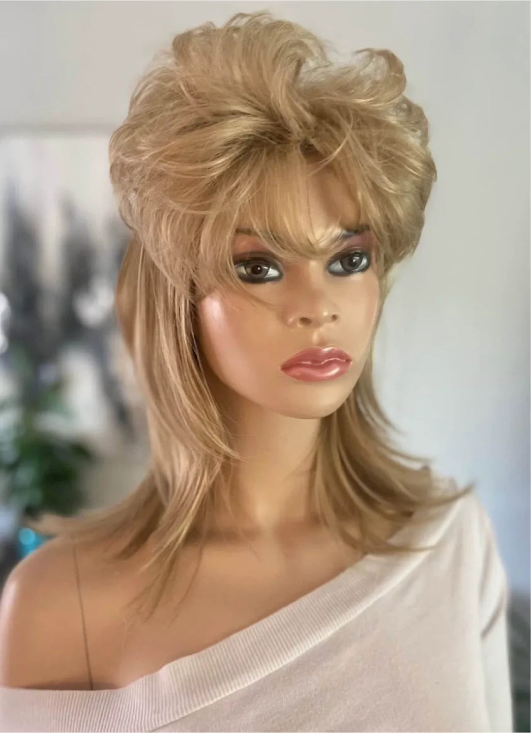 NEW: Blonde Layered Rocker Mullet Wig image indicator(2)