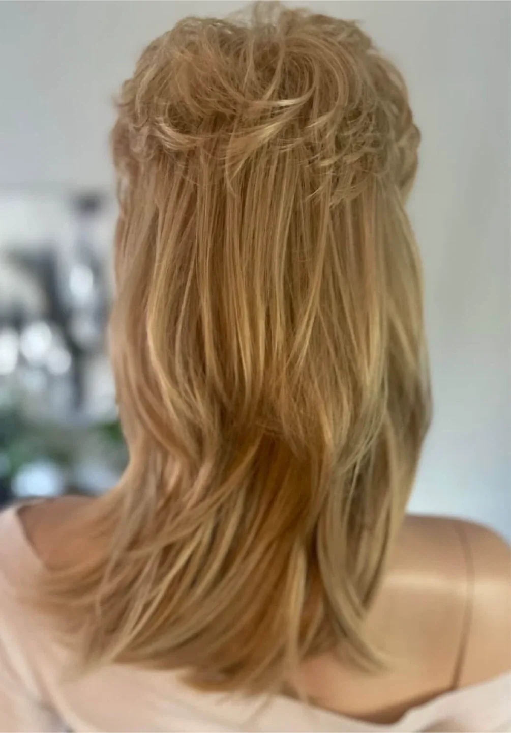 NEW: Blonde Layered Rocker Mullet Wig image indicator(7)