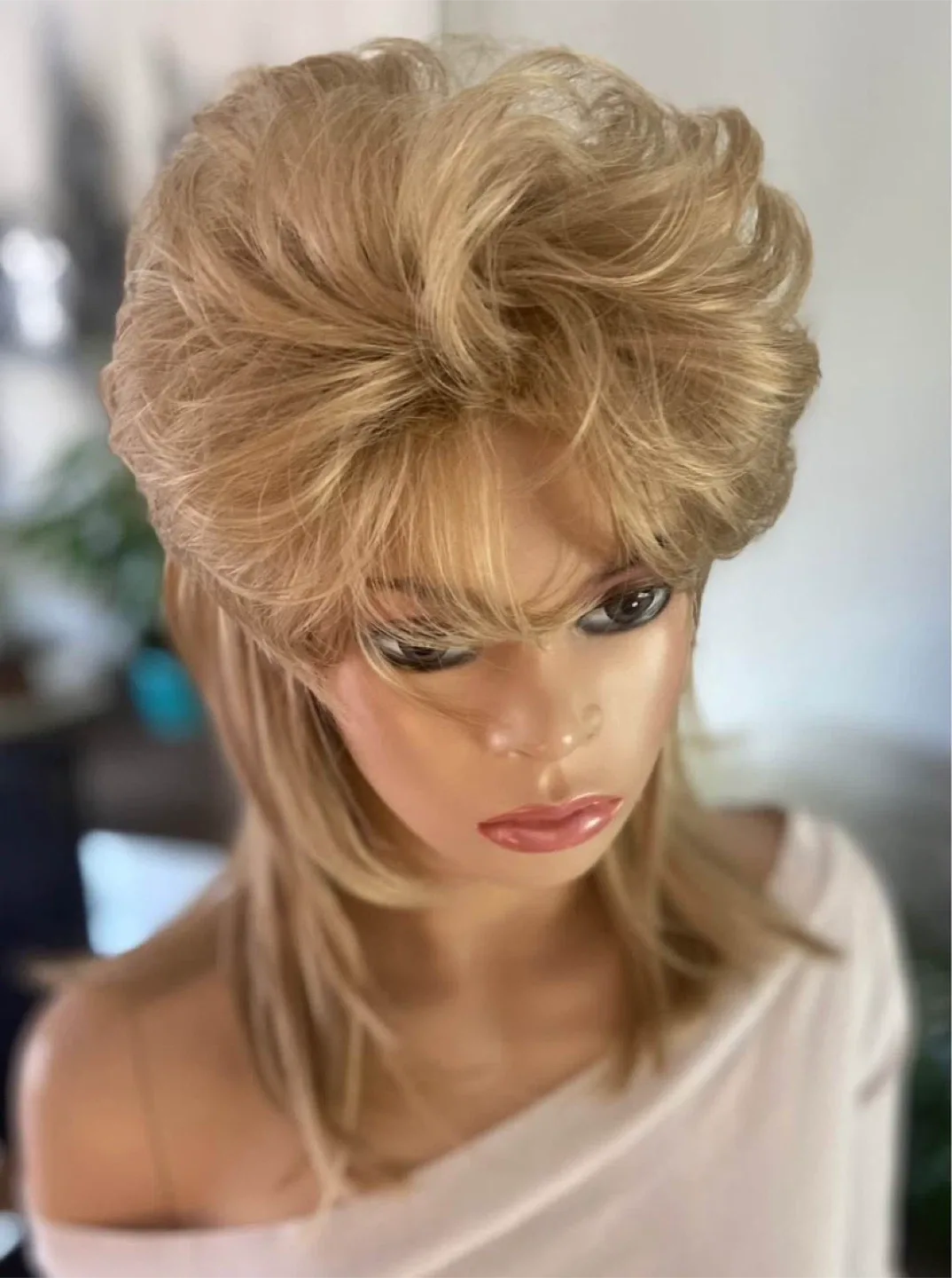 NEW: Blonde Layered Rocker Mullet Wig image indicator(8)