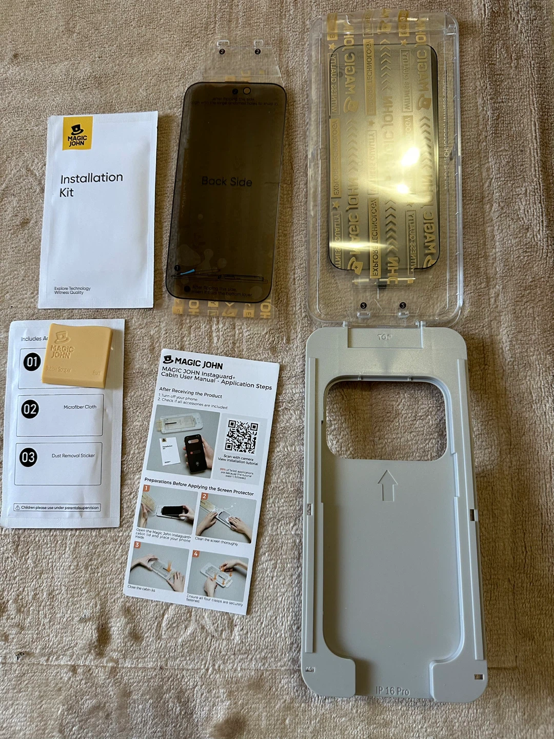 MAGIC JOHN iPhone 16 Pro Privacy Screen Protector 2 pack NEW - photo 4