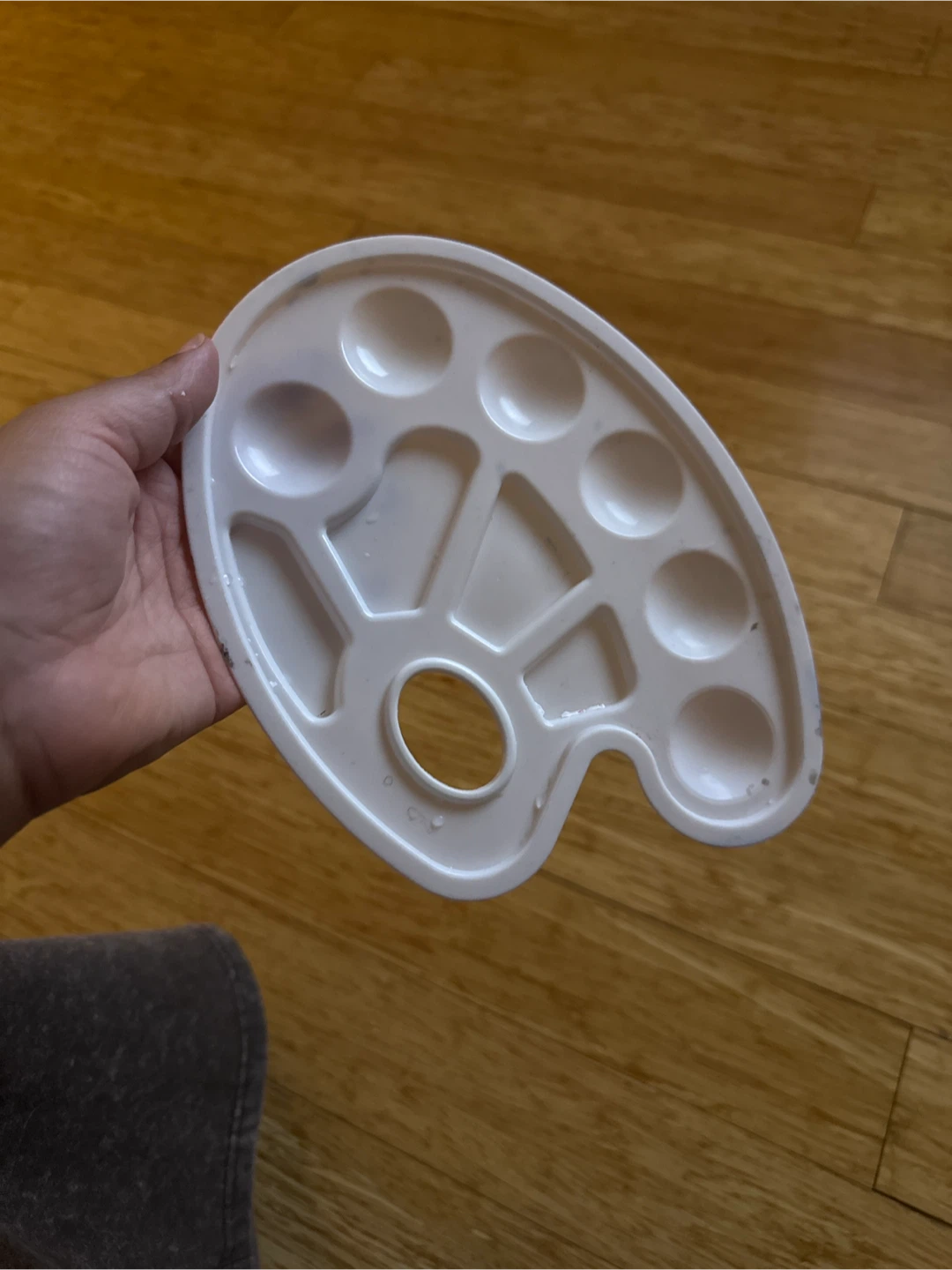 White Plastic Artist's Palette