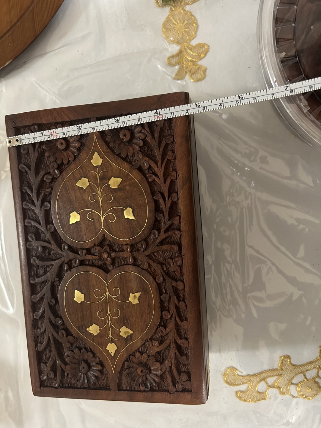 Hand Carved Wooden Box