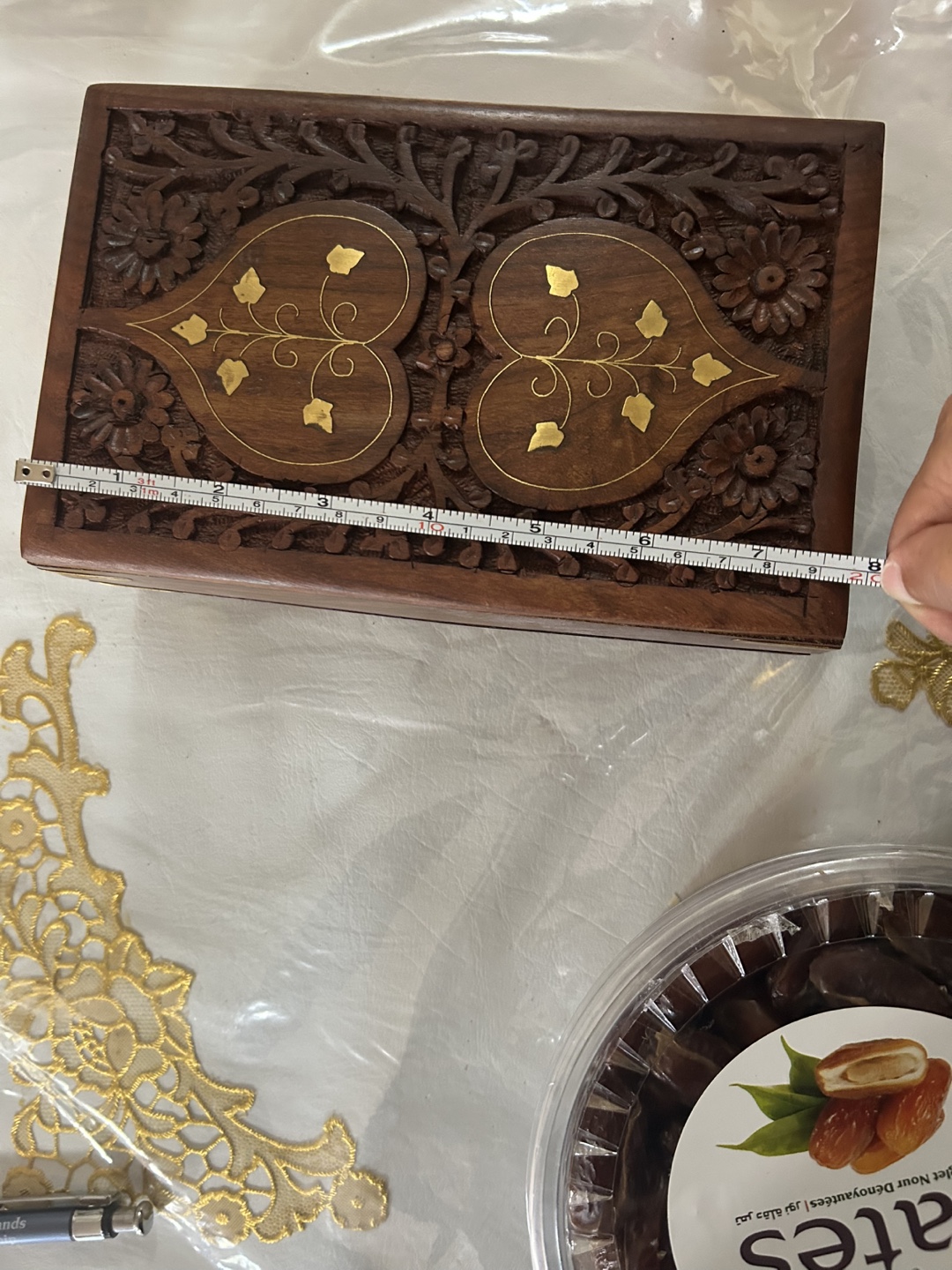 Hand Carved Wooden Box - photo 2