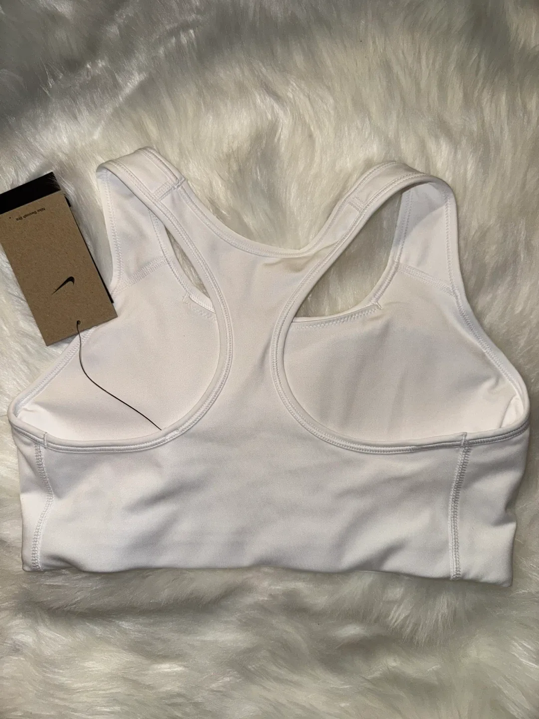 New Nike Dri-FIT Indy Light-Support Sports Bra - White, Size M image indicator(2)