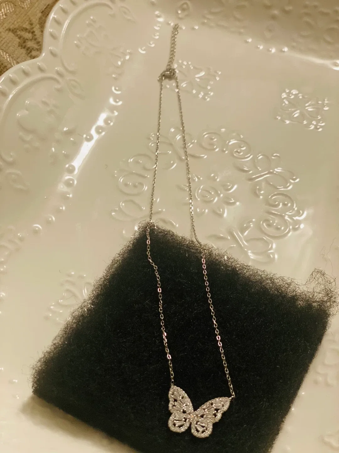 New (Unused) Olivia and Jackson Argent CZ Butterfly Necklace image indicator(3)