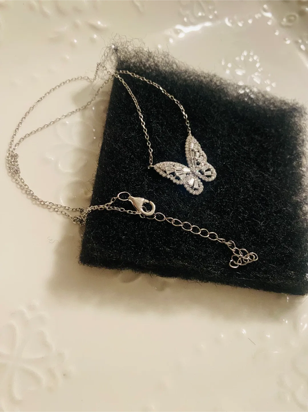 New (Unused) Olivia and Jackson Argent CZ Butterfly Necklace image indicator(2)