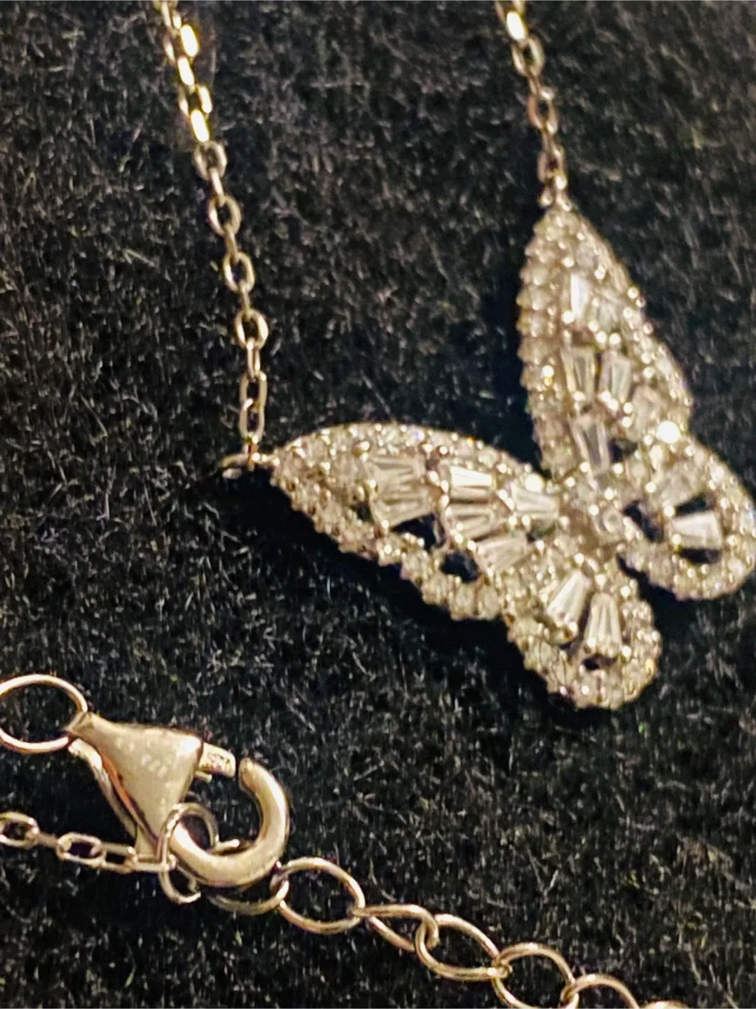 New (Unused) Olivia and Jackson Argent CZ Butterfly Necklace image indicator(4)