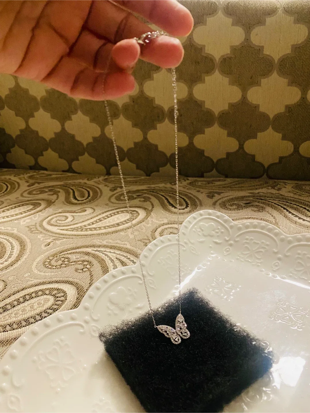 New (Unused) Olivia and Jackson Argent CZ Butterfly Necklace image indicator(5)