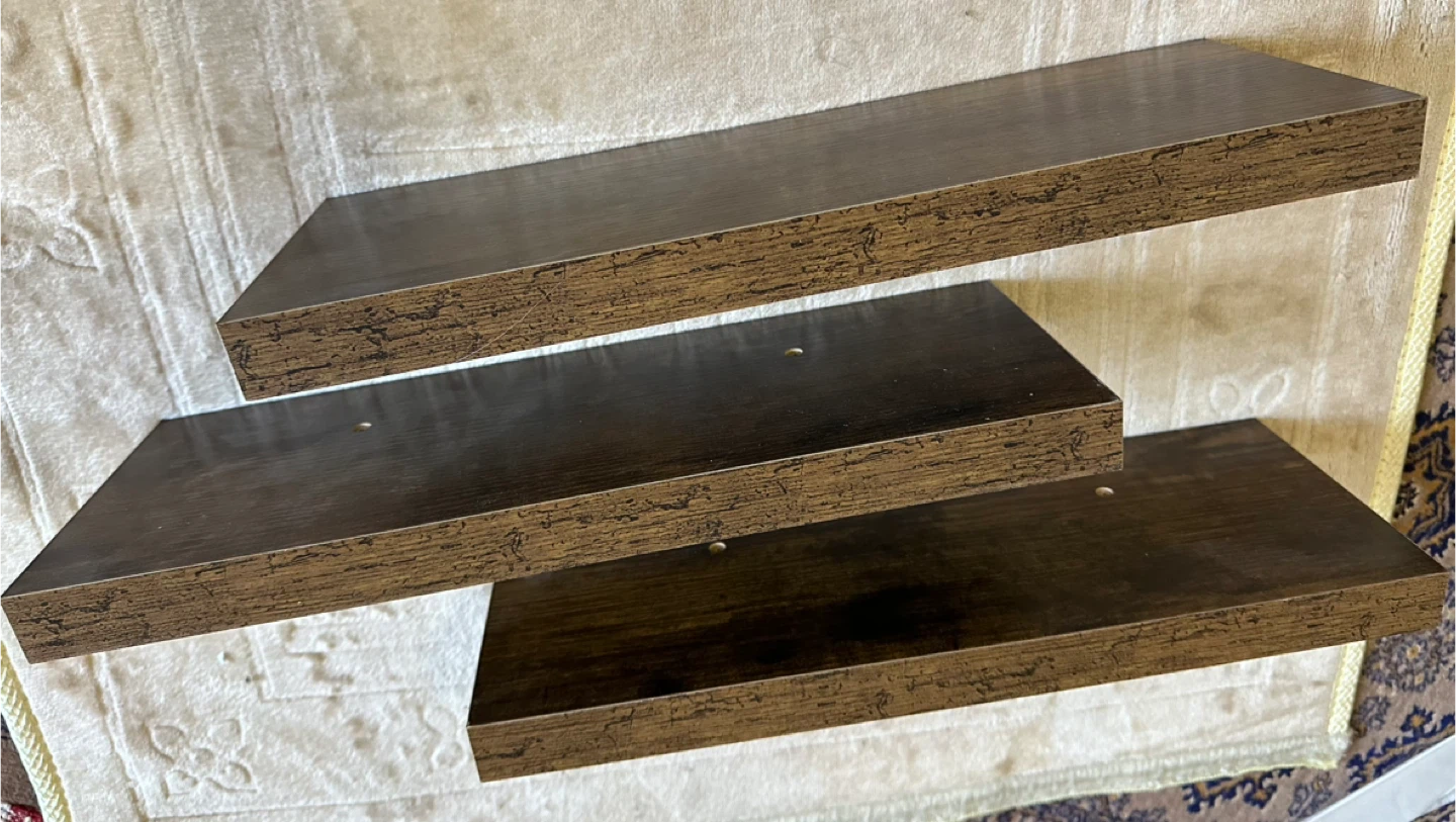 upsimples 16.5" L Brown Wooden Floating Shelves- NeW - photo 5