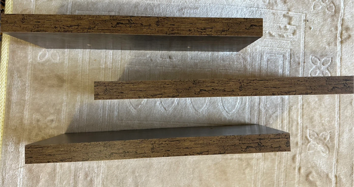 upsimples 16.5" L Brown Wooden Floating Shelves- NeW - photo 4