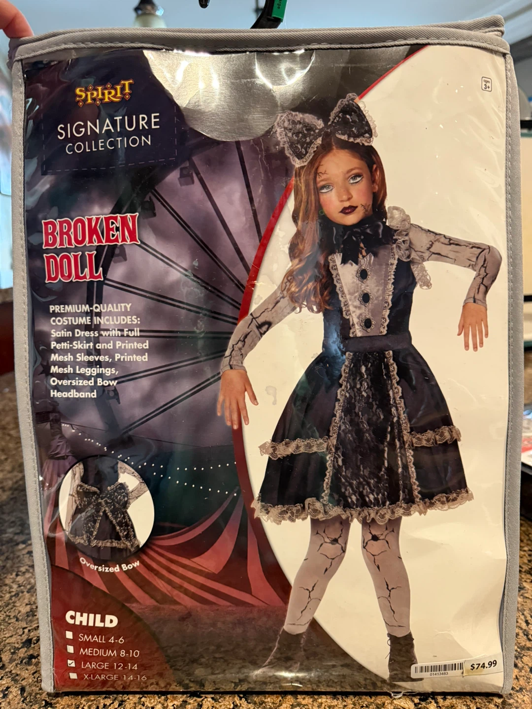 Spirit Halloween Broken Doll Costume - Large (12-14)