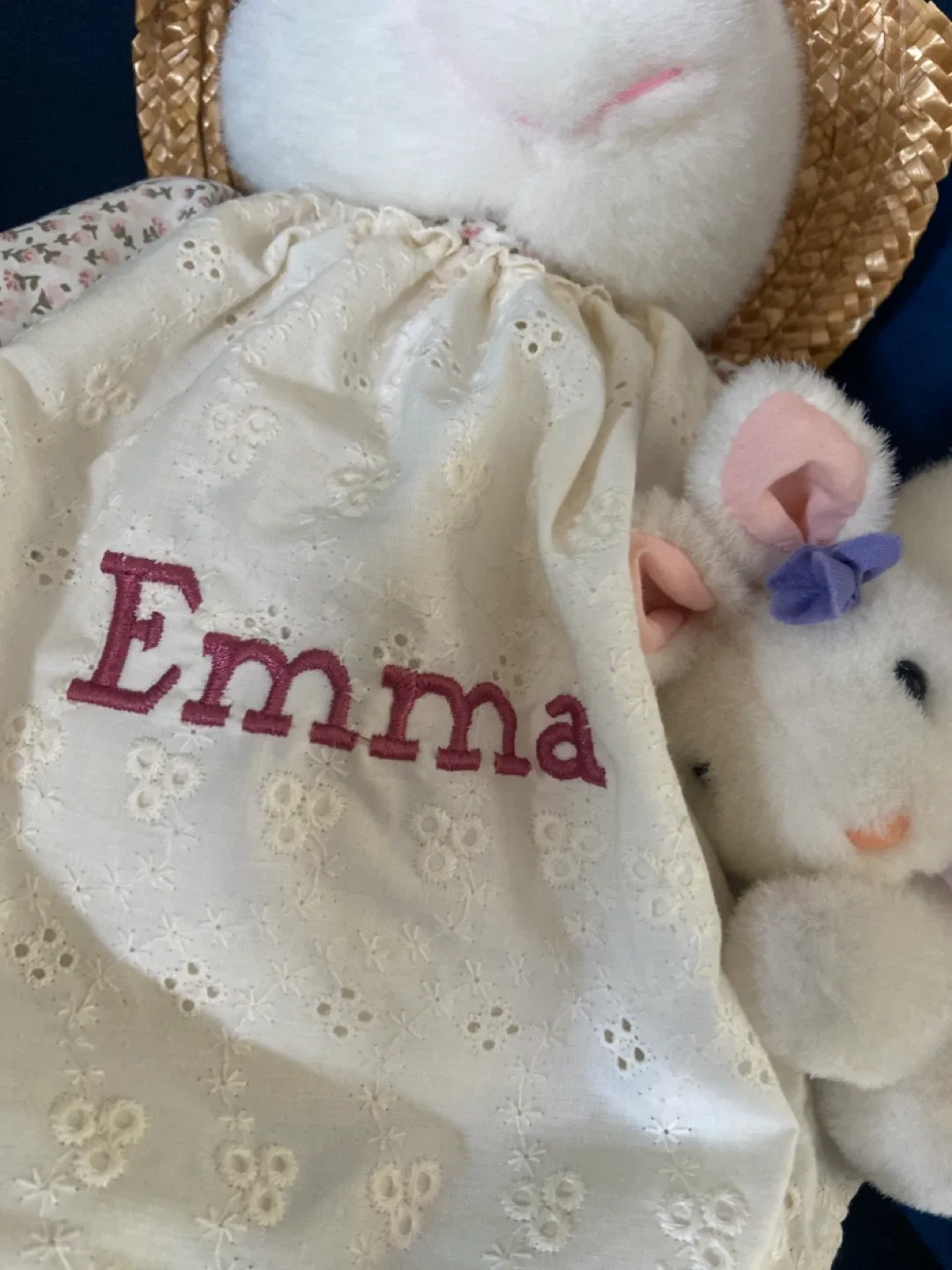 FREE: Vintage “Emma” Bunny Plush Toy with Hat image indicator(9)