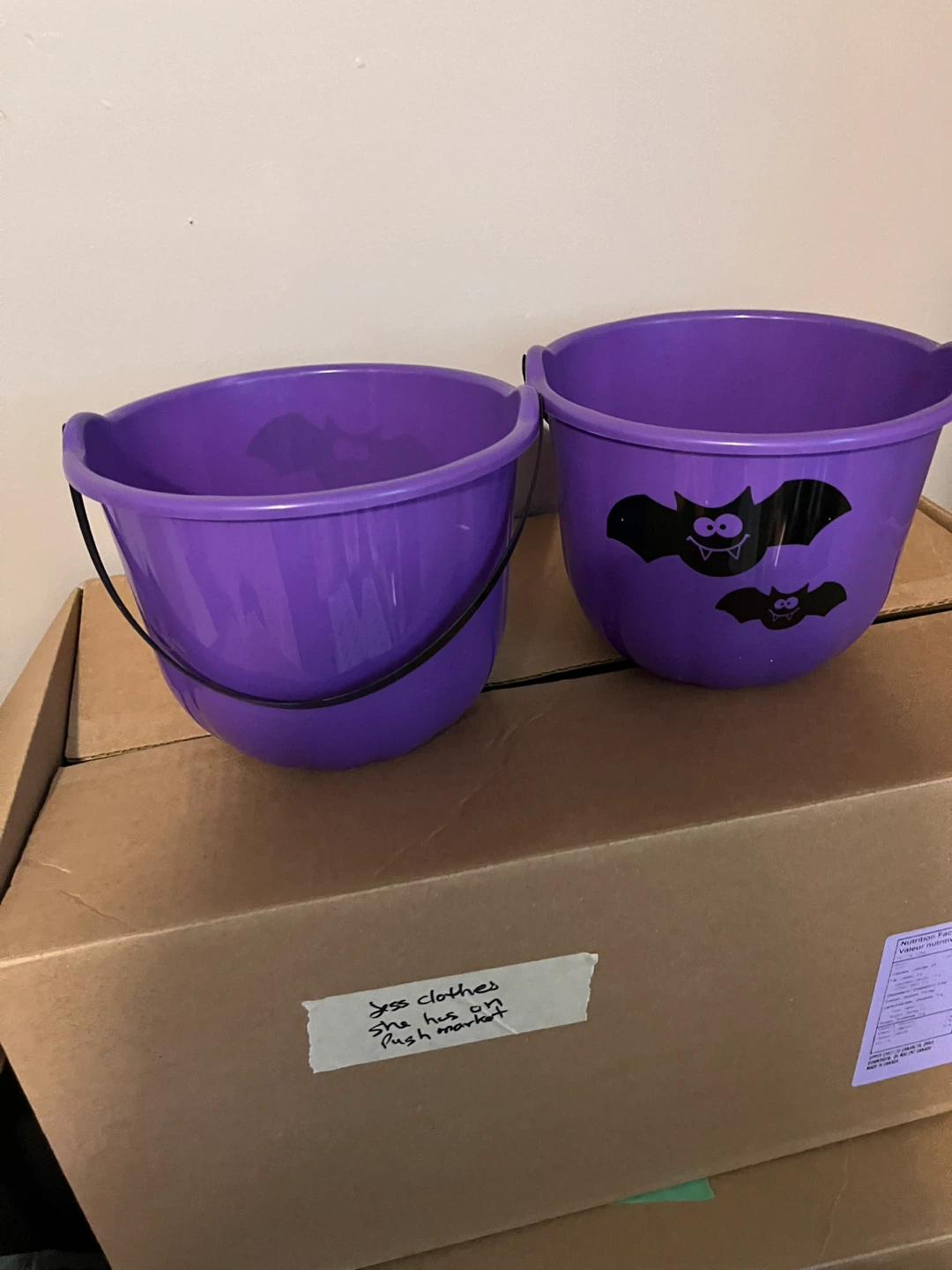 Purple Halloween Buckets - Set of Two - photo 2