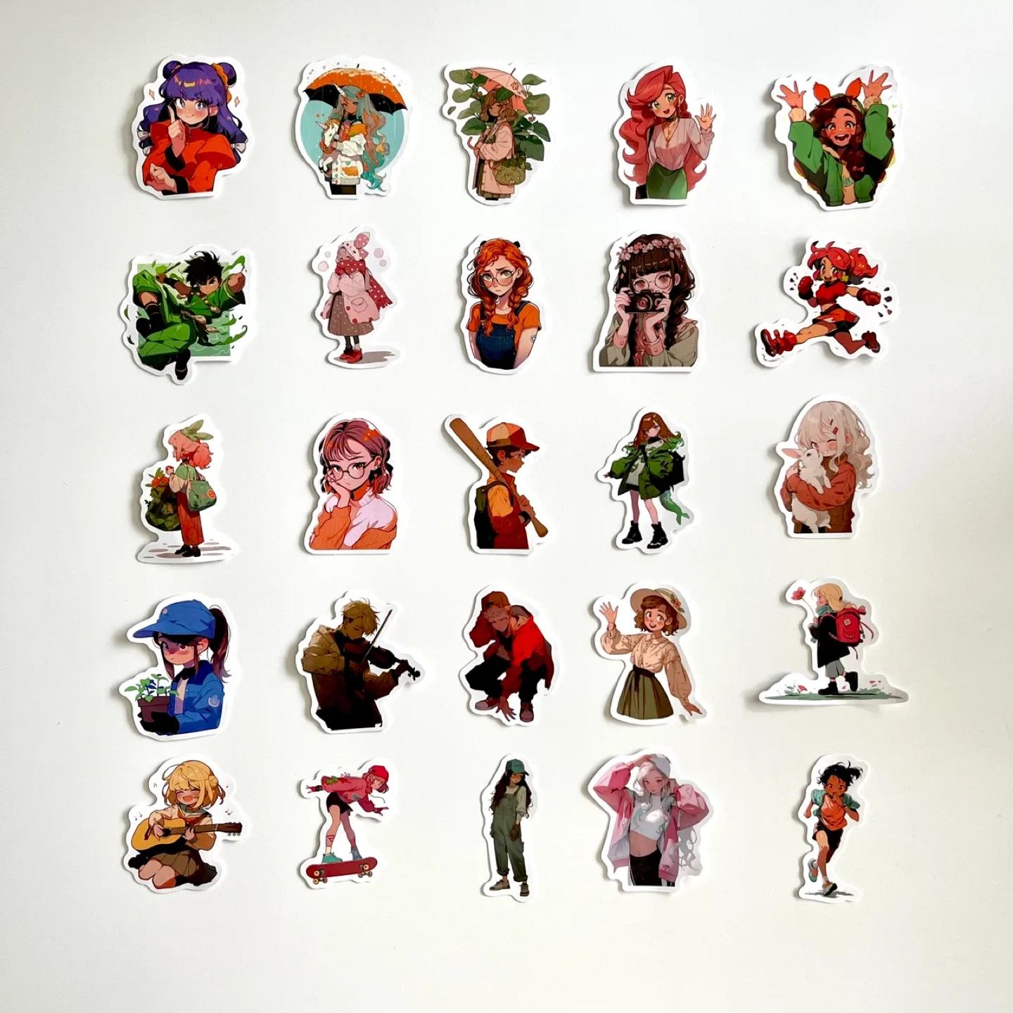 Pack of 50 Anime Style Character Stickers image indicator(8)