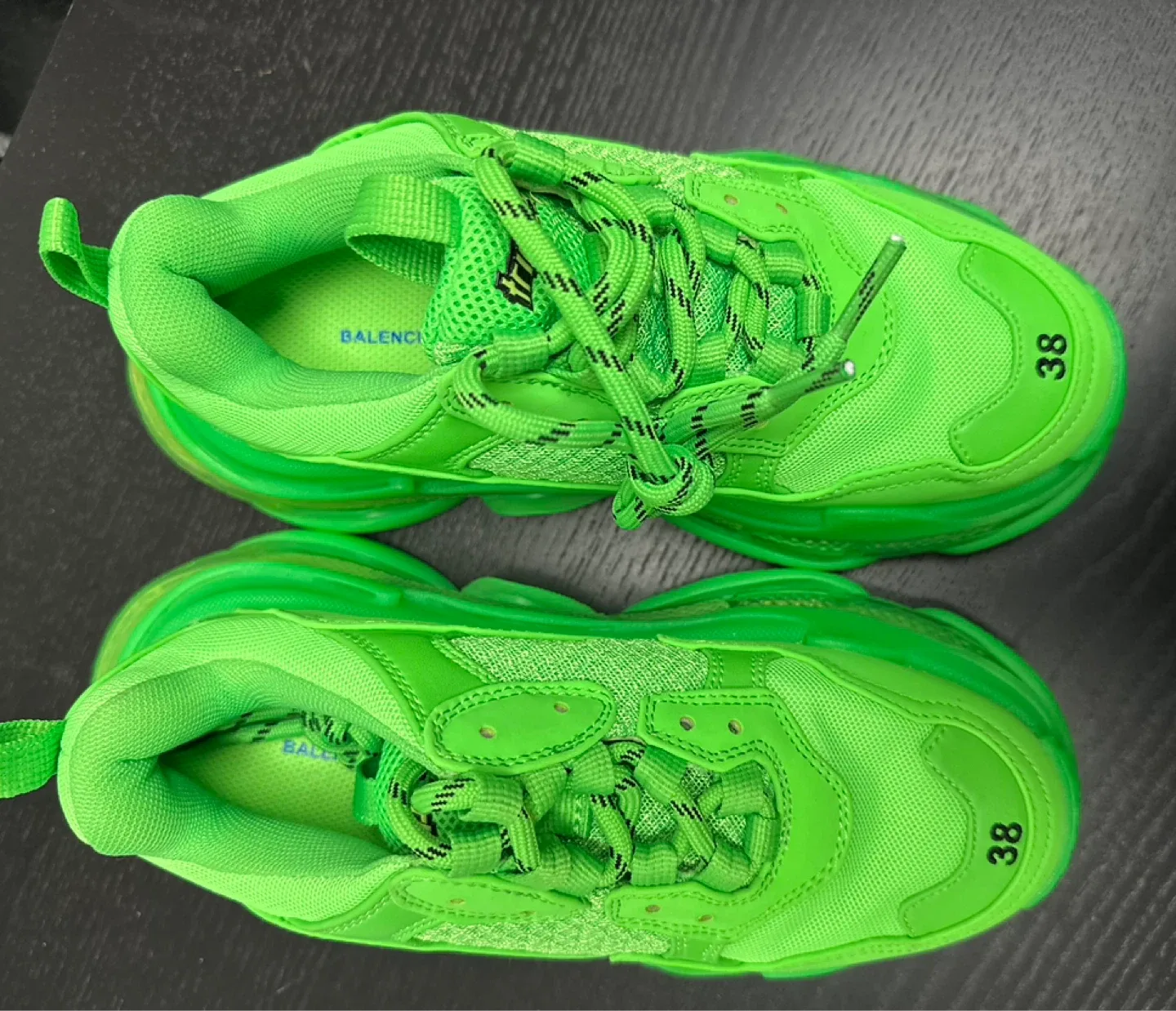 Balenciaga Triple S Neon Green Size 38