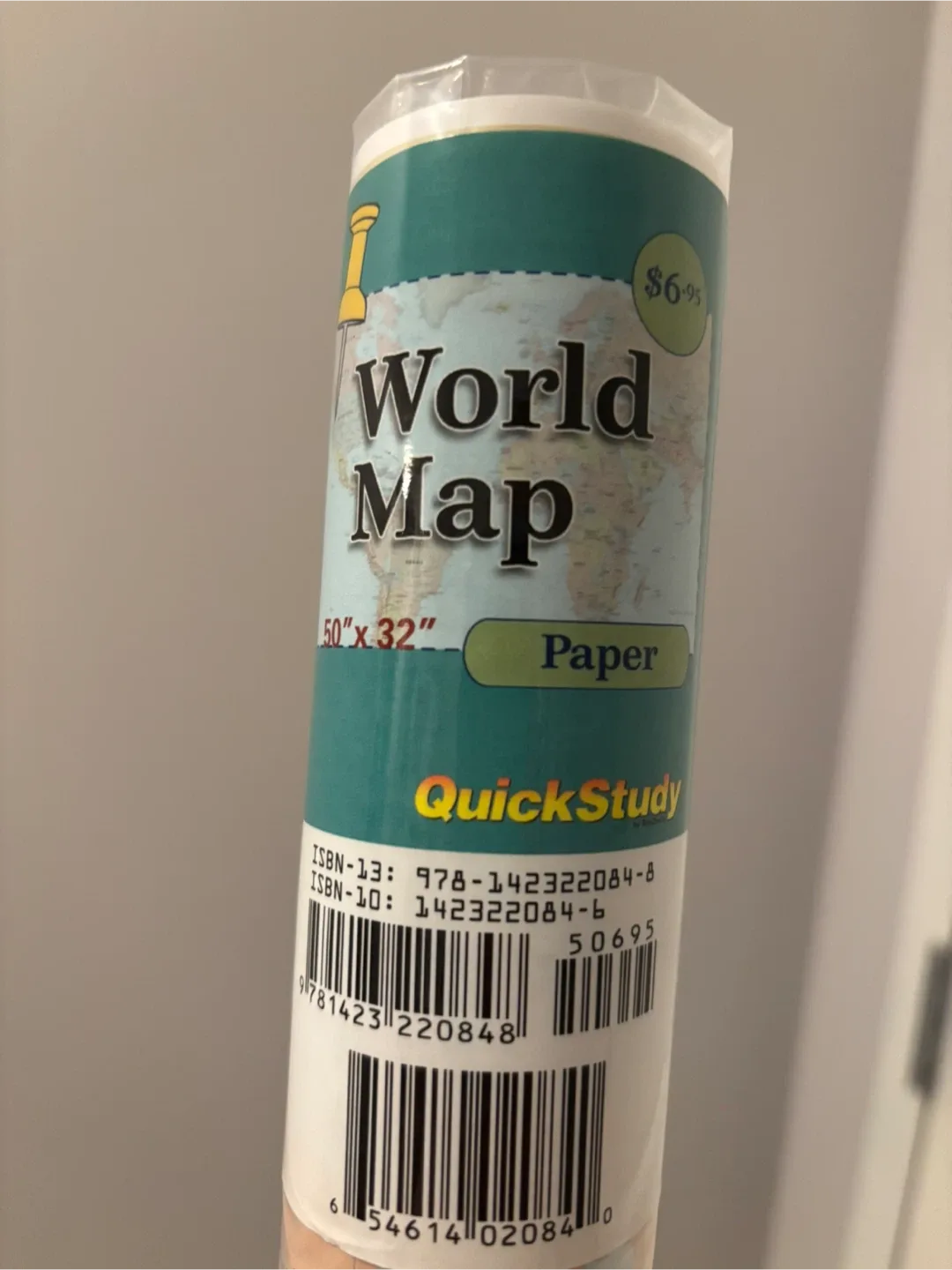 QuickStudy World Map 50" x 32"