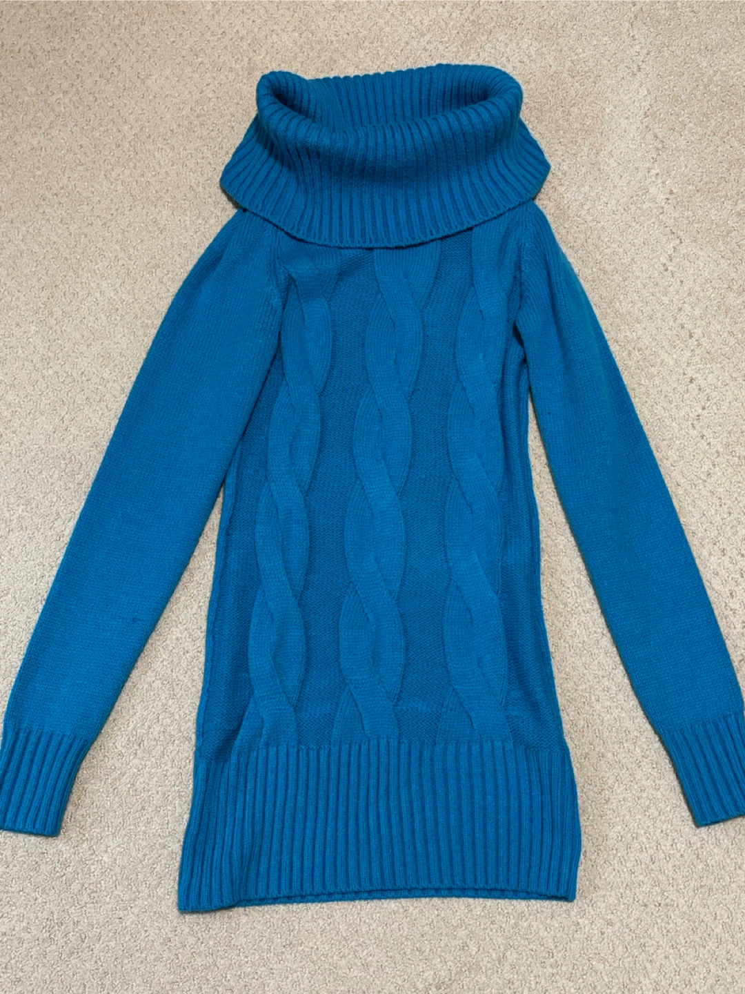 H&M Blue Acrylic Sweater Dress - Size 34