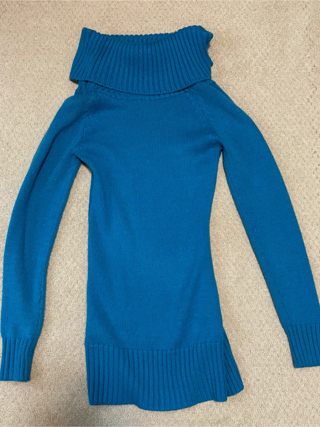 H&M Blue Acrylic Sweater Dress - Size 34 image indicator(2)