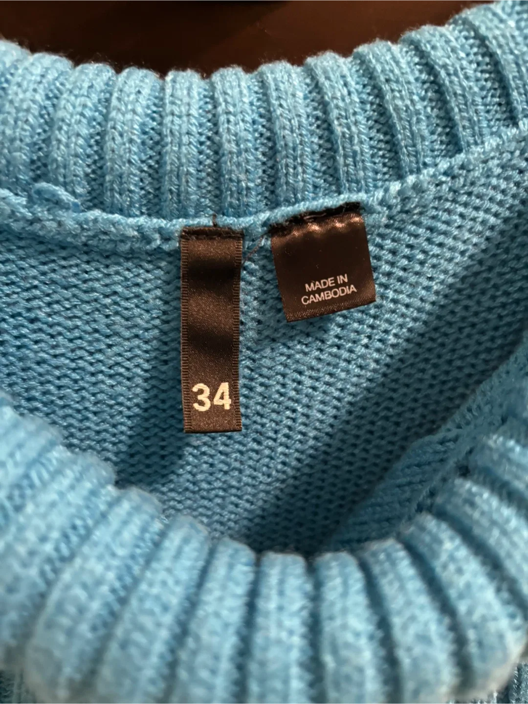 H&M Blue Acrylic Sweater Dress - Size 34 image indicator(3)