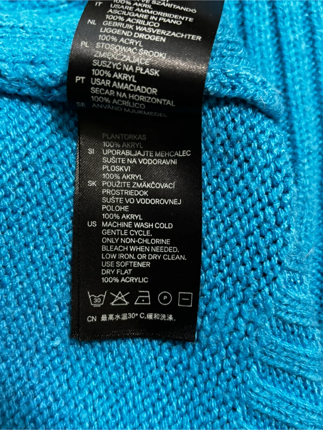 H&M Blue Acrylic Sweater Dress - Size 34 - photo 4