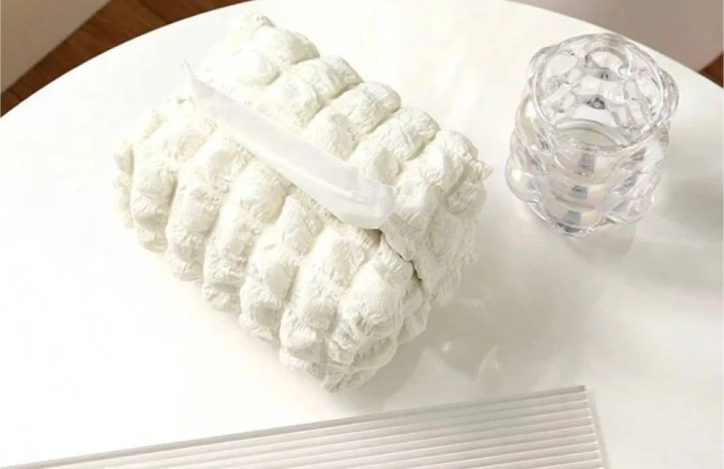 White Tissue Box Cover soft thumbnail