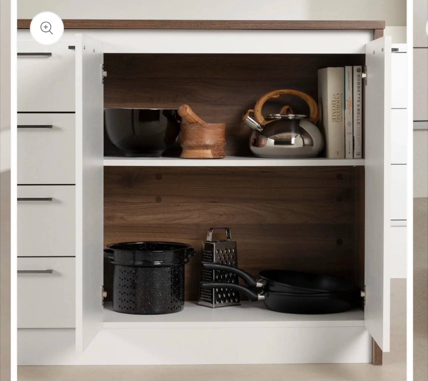 South Shore Myro Kitchen Island - Brown/White image indicator(4)