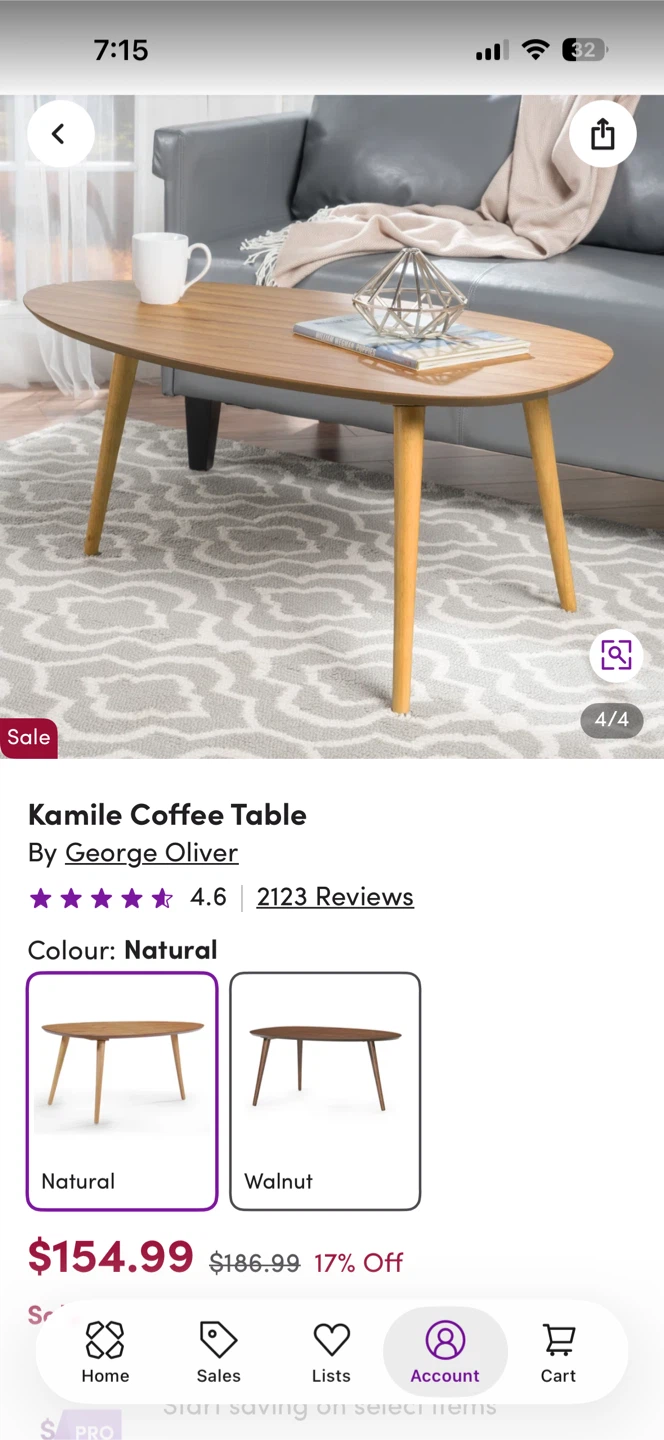 Kamile Coffee Table (Wayfair) - photo 2