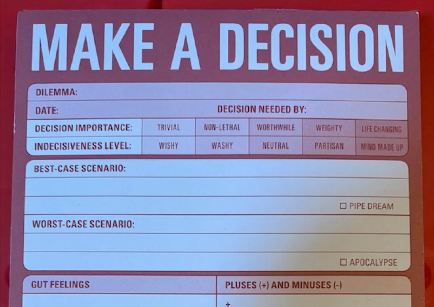 🤩Knock Knock Make a Decision Pad - photo 2