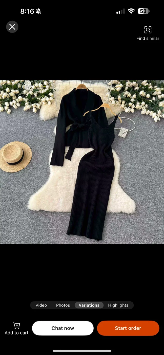 Black Dress and Blazer Set thumbnail
