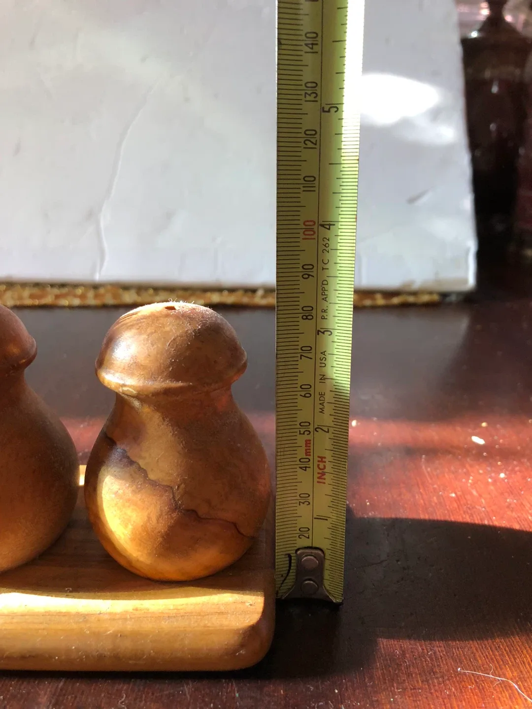 Vintage Wood Salt,Pepper & Toothpicks Tray. image indicator(3)