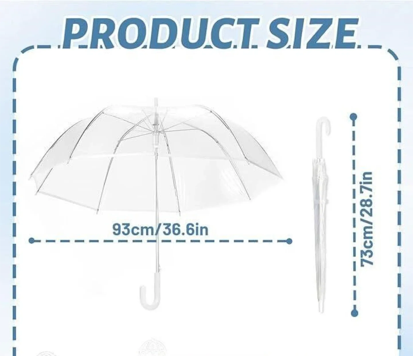 10 Pack Clear Wedding Umbrellas - BN image indicator(4)