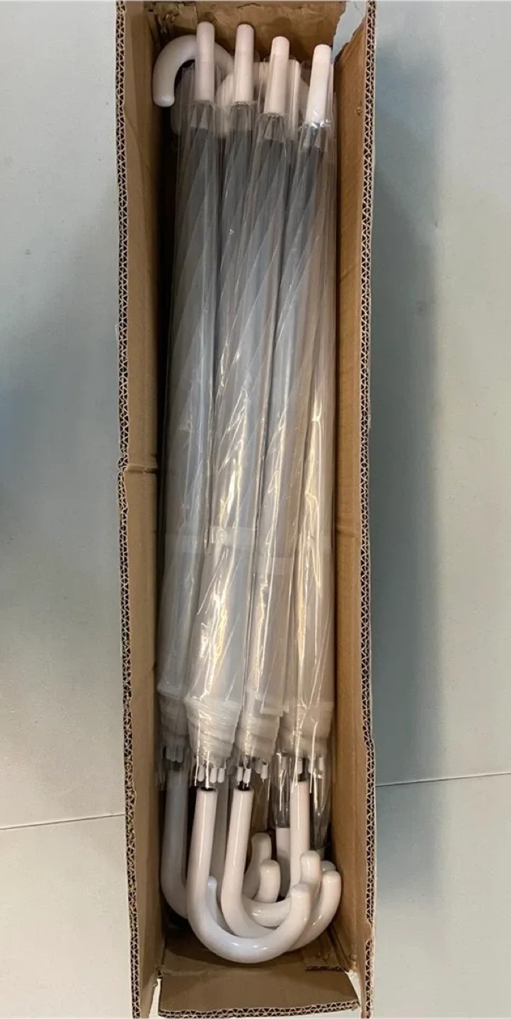 10 Pack Clear Wedding Umbrellas - BN image indicator(3)