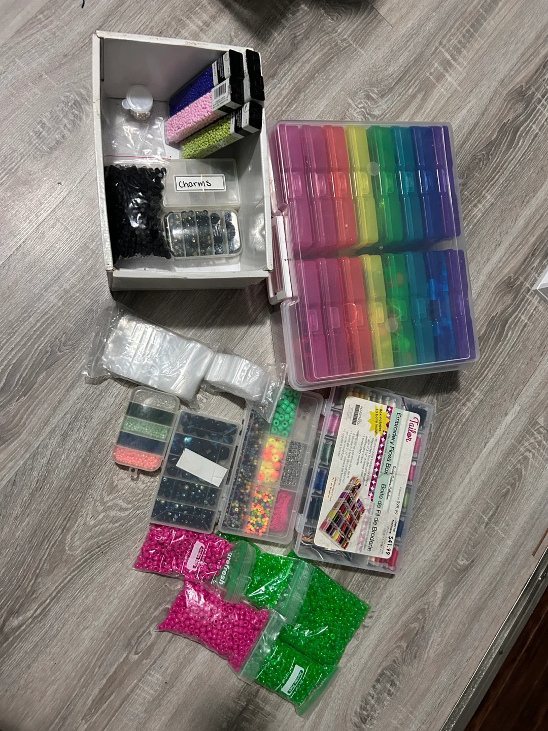 Assorted beading and bracelet kit