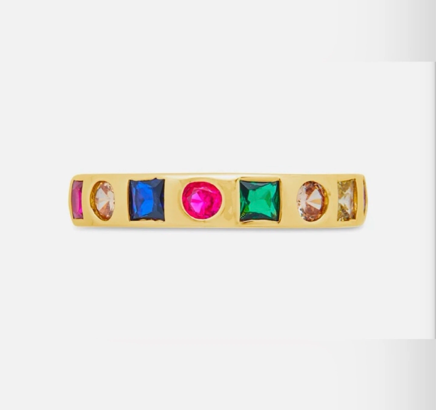 🤩Sterling Forever 14K Gold Plated Eternity Band Ring - Size 9 - photo 2