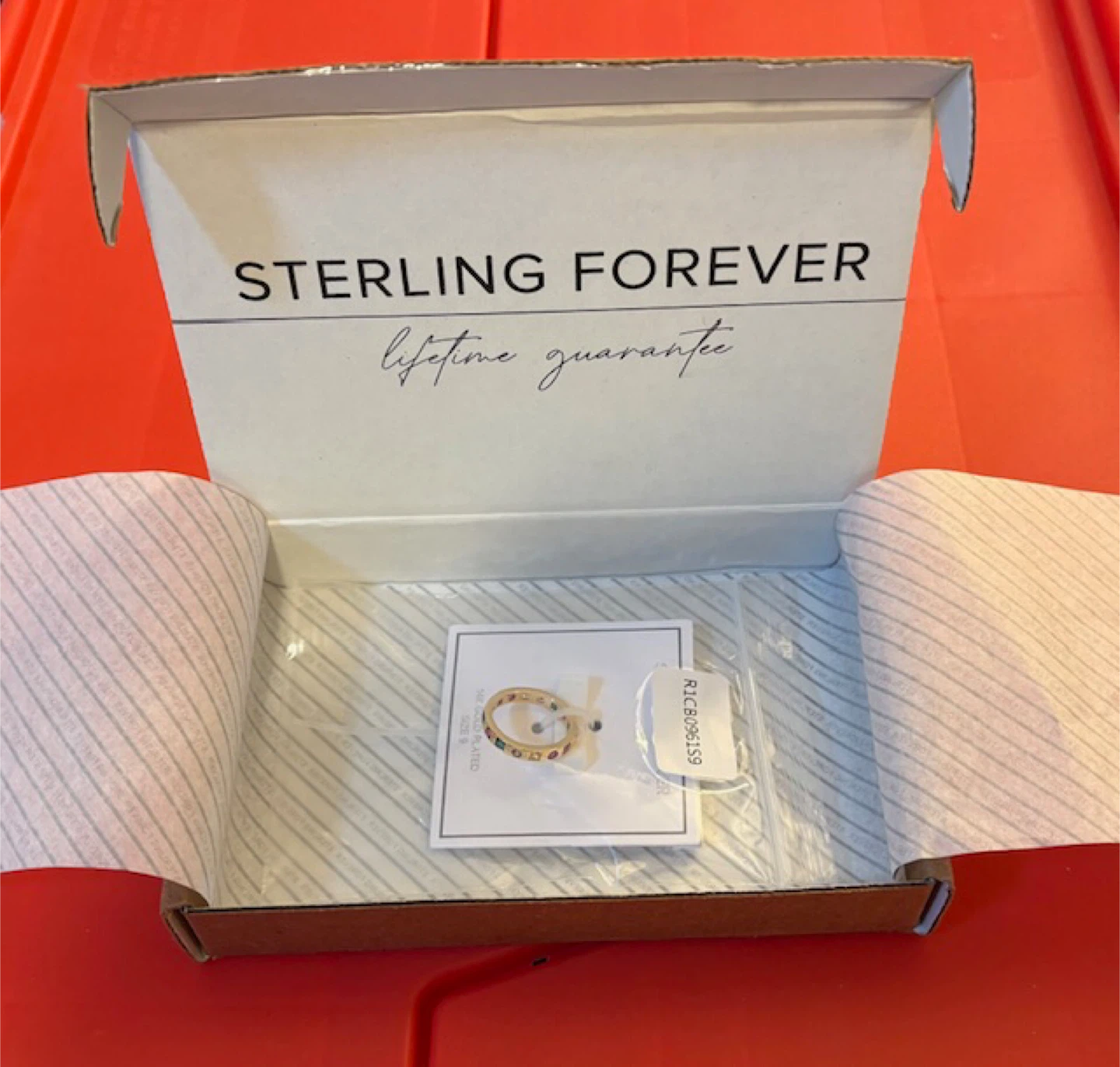 🤩Sterling Forever 14K Gold Plated Eternity Band Ring - Size 9 - photo 4