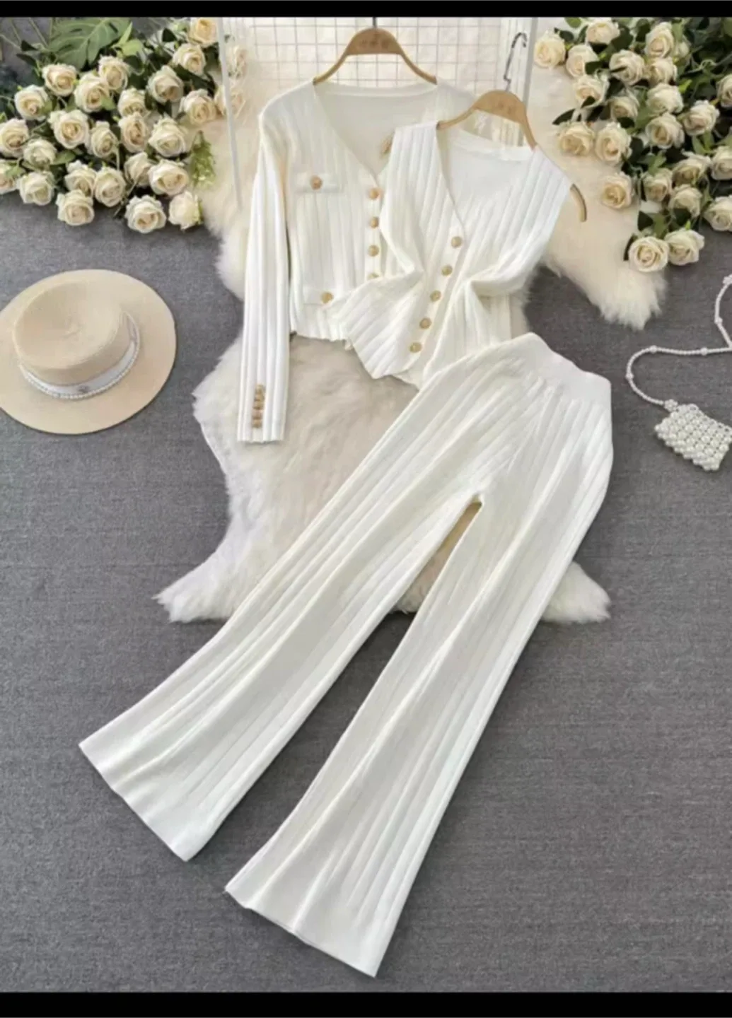 White Knit 3-Piece Set thumbnail