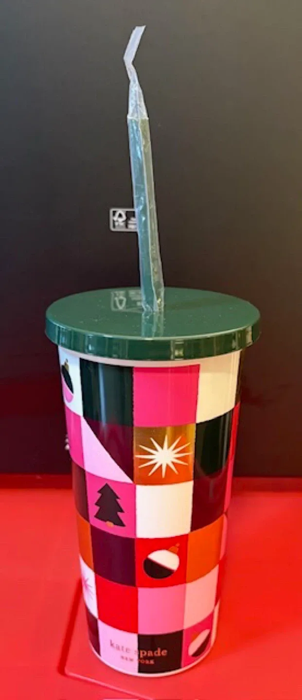 🤩Kate Spade New York Holiday Tumbler with Straw image indicator(3)