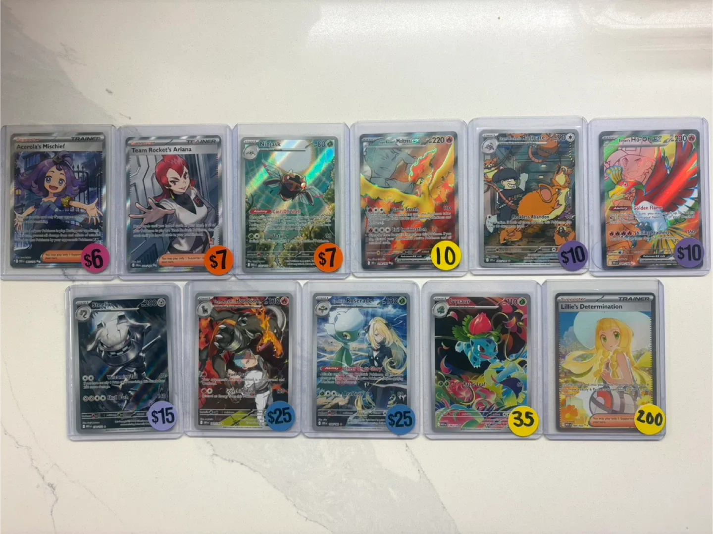 POKEMON CARD SINGLES- PRICES IN PICTURES