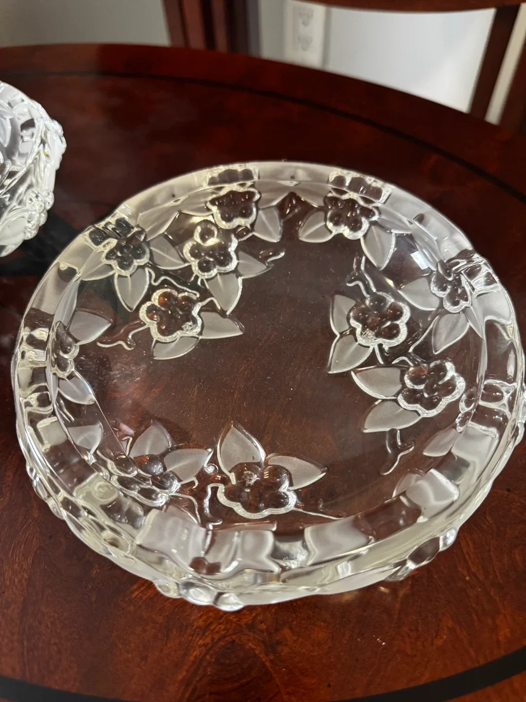 Two Glass Floral Ash Trays image indicator(3)