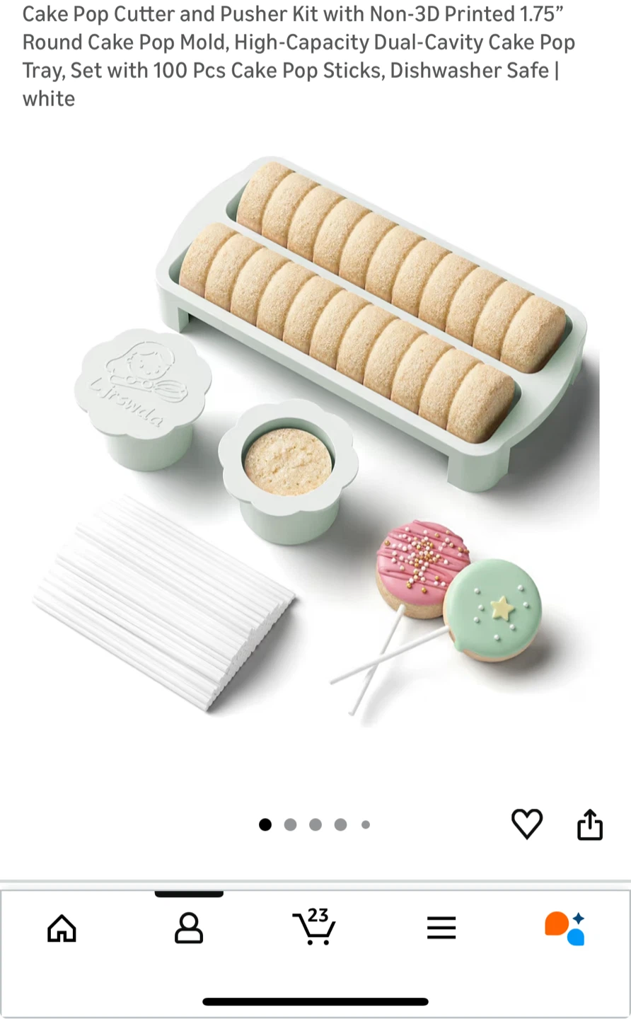 Brand new Cake Pop Cutter and Pusher Kit