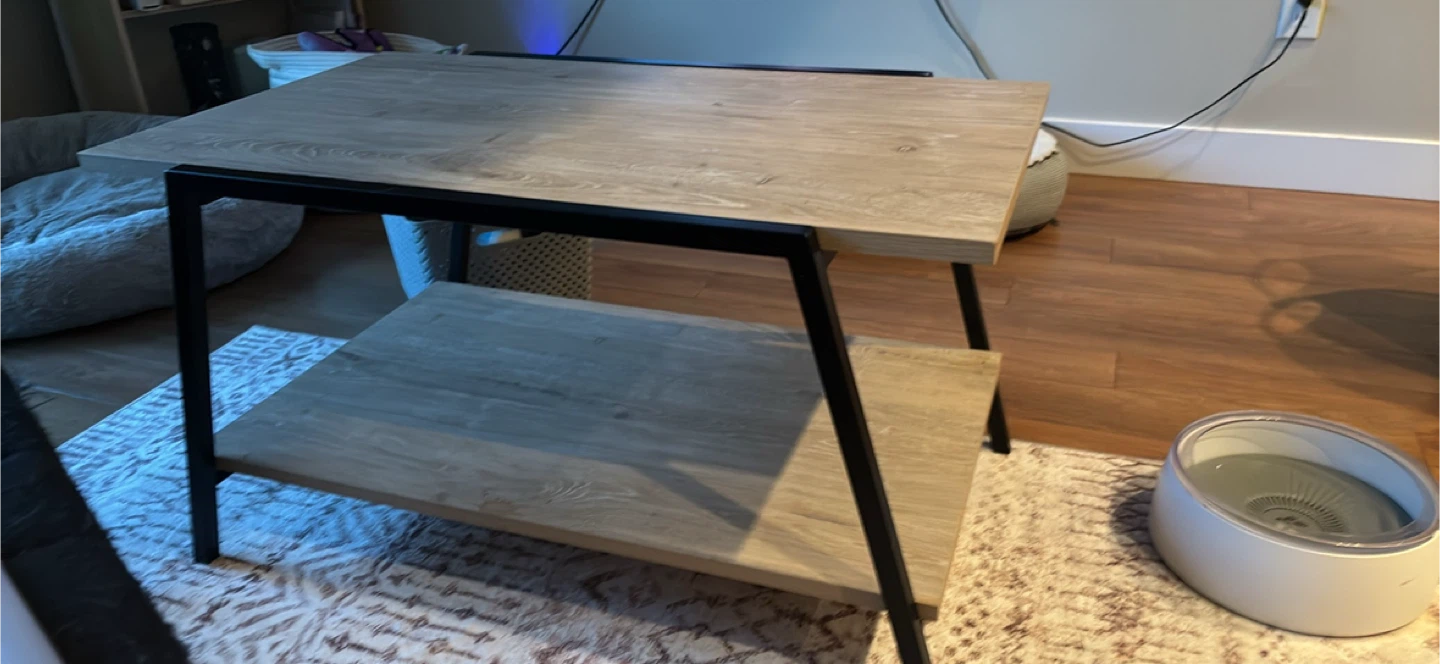 Coffee Table with Shelf - photo 2