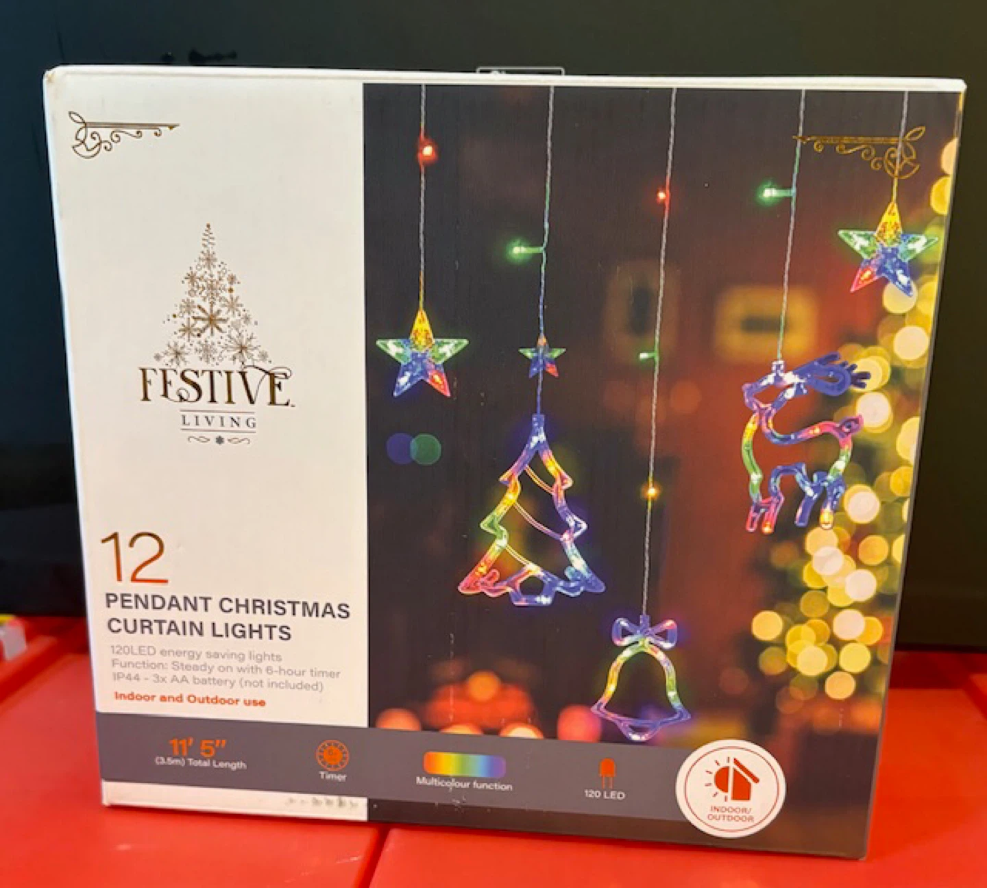 🤩Festive Living 12 Pendant Christmas Curtain Lights