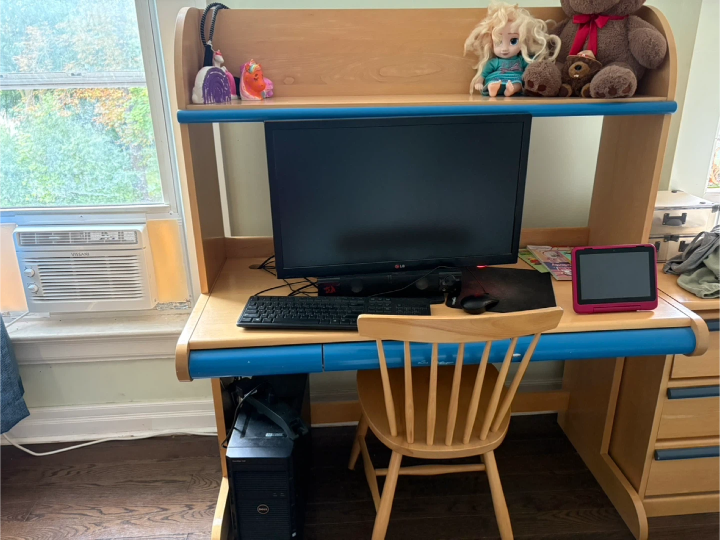 Wooden Dresser, Nightstand, Desk, Chair & Mirror - photo 3