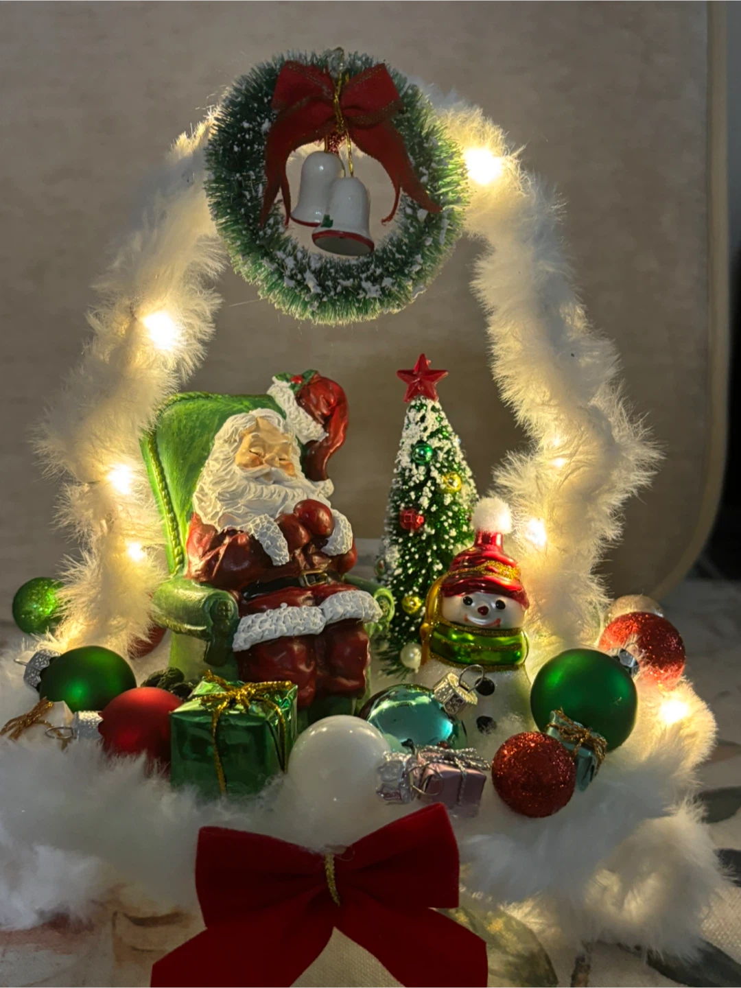 Christmas Santa Figurine with Lights