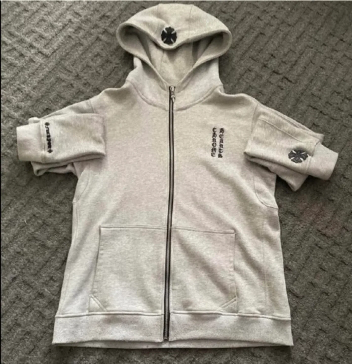 Chrome Hearts Grey Zip-Up Hoodie image indicator(3)