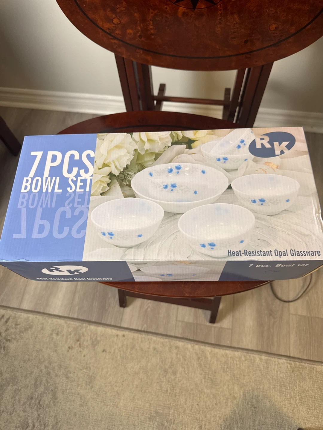 New RK 7-Piece Bowl Set, Opal Glassware