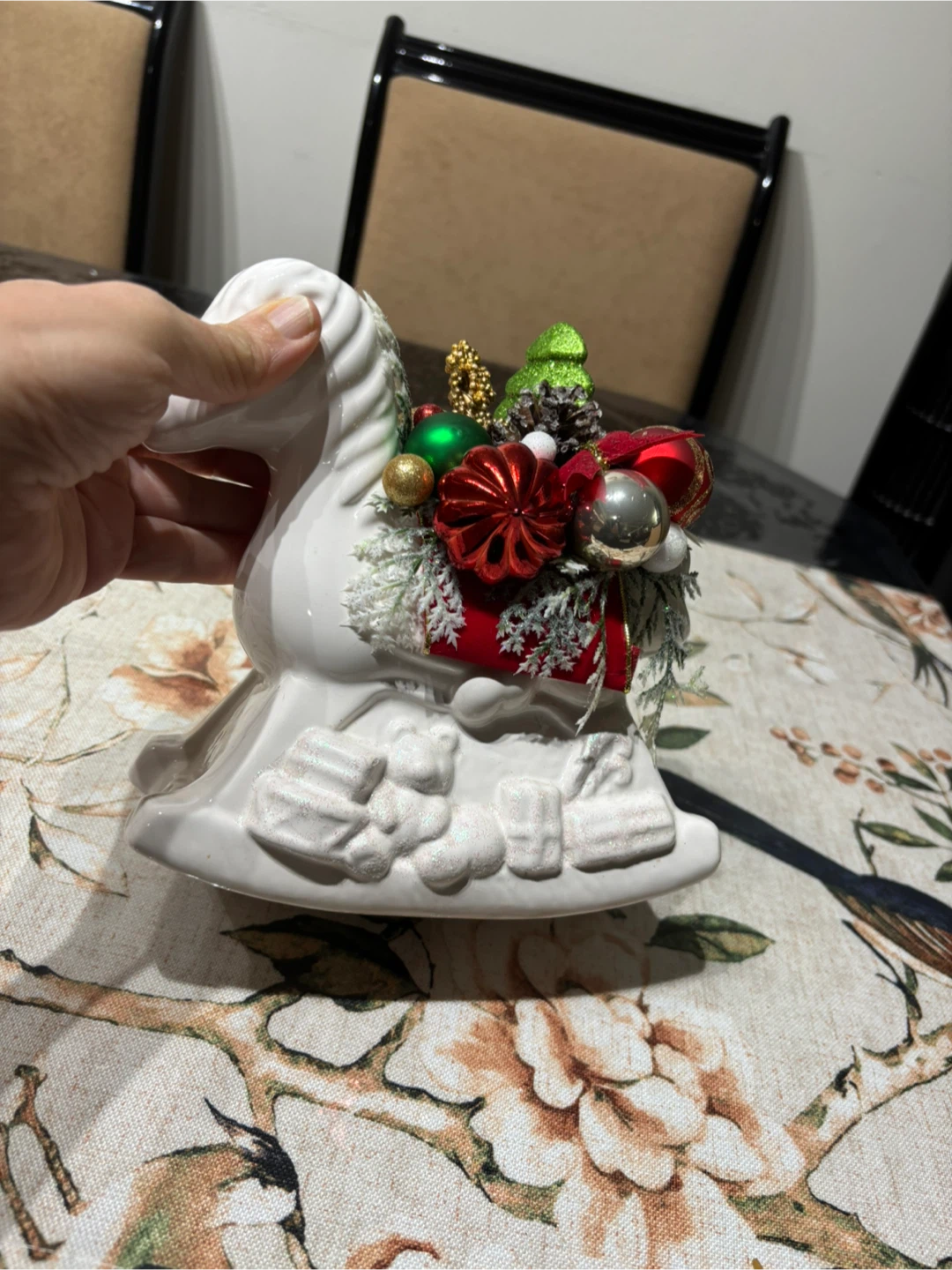 Ceramic Rocking Horse Christmas Decoration - photo 3
